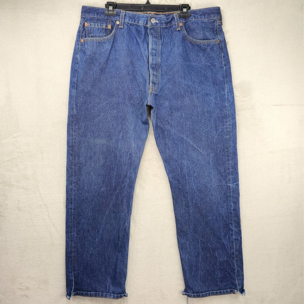 Vintage Levis 501xx Jeans Mens 42x33 (fits 38x30) Blue Marble USA Made Denim